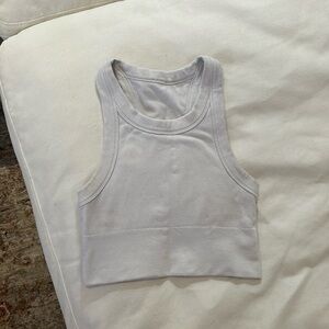 Alo white cropped tank